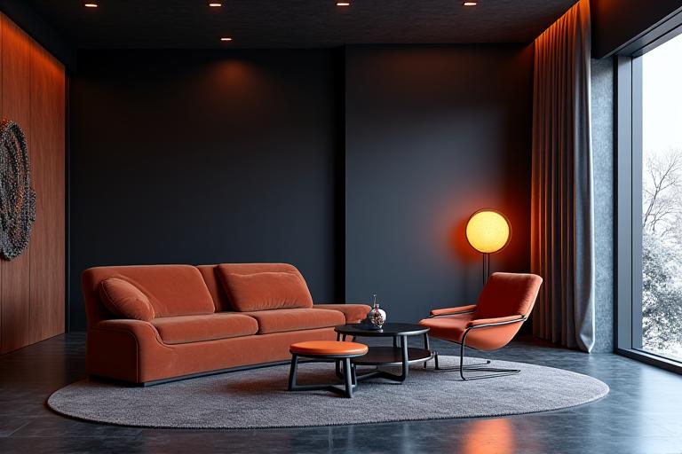 Stilrent interiørdesign med kosmiske detaljer